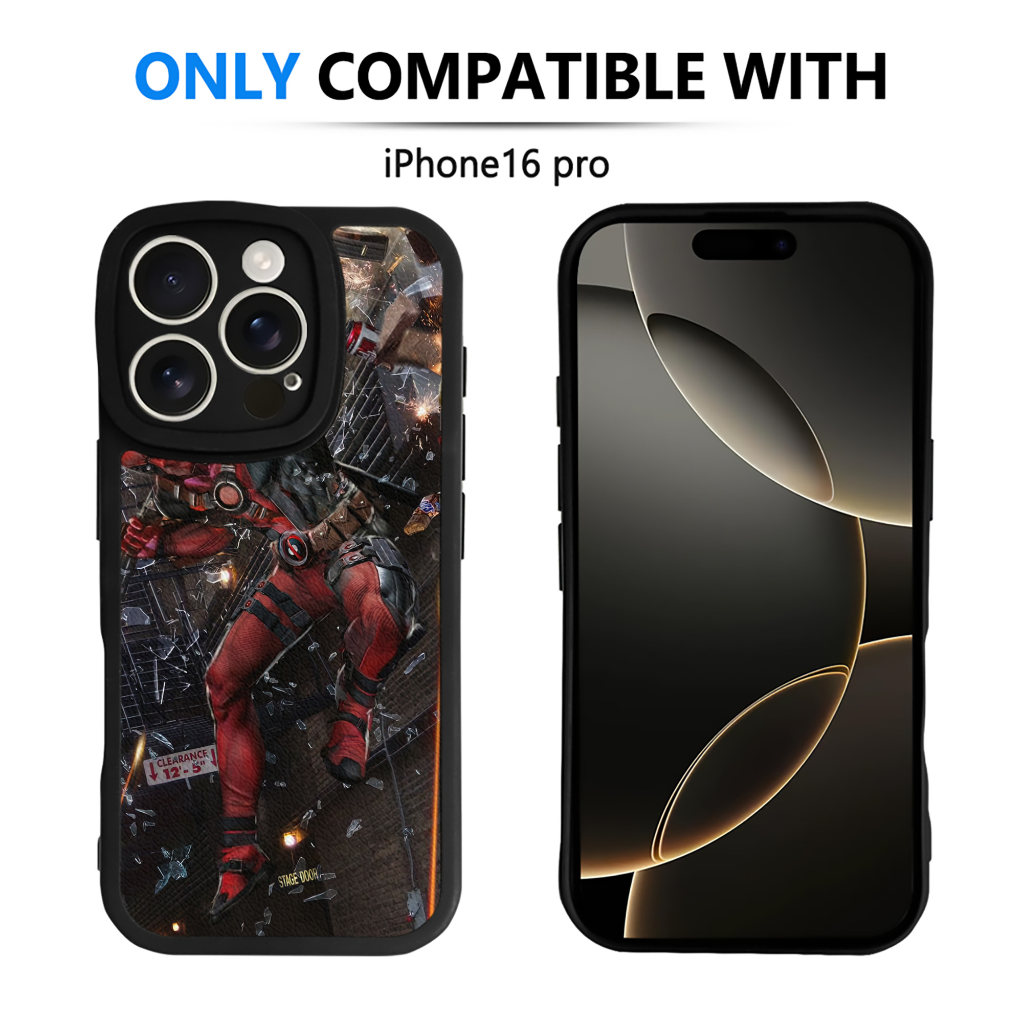 （画像用） Deadpool デッドプール 【iPhone 16シリーズ対応】シリコンスマホケース（レザー調） 材質：シリコン